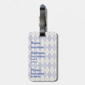 Argyle-bagaglabel voor blauwe bosbessenscone bagagelabel (Achterkant verticaal)