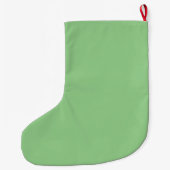 Argyle Bedrukt Groen en Wit Grote Kerstsok (Achterkant)