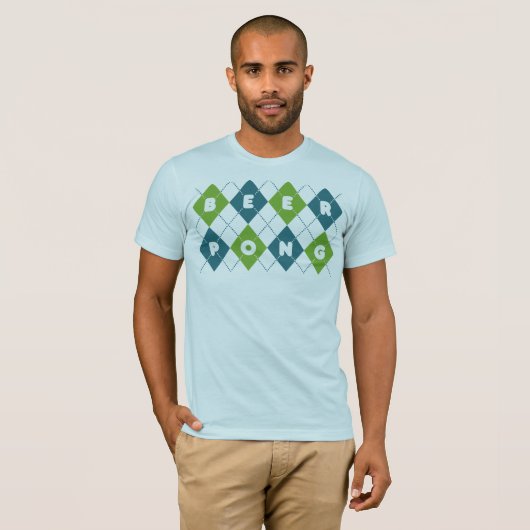 Argyle Beer Pong T-shirt (Voorkant volledig)