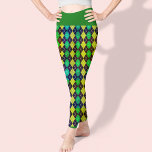 Argyle Blauw Groen Geel Patroon Elegant  Leggings<br><div class="desc">Argyle Blauw Groen Geel Patroon Elegante Leggings. Deze elegante leggings hebben een prachtig blauw groen geel Argyle-patroon. Deze leggings zijn ontworpen om een statement te maken met hun boeiende argyle-patroon, met levendige tinten blauw groen geel. Deze argyle Blue Green Yellow patroonelegante leggings zijn de perfecte manier om een vleugje verfijning...</div>