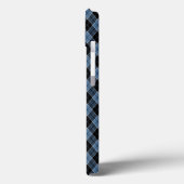 Argyle blauw zwart wit strepen diamant patroon Case-Mate iPhone case (Achterkant / Links)