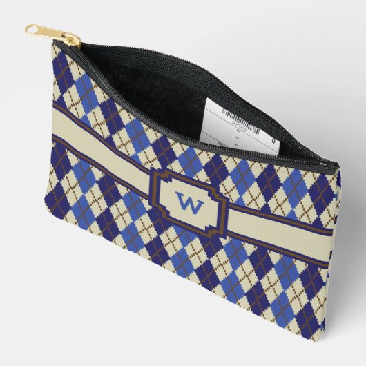 Argyle-blauwbescone Etui (Open)