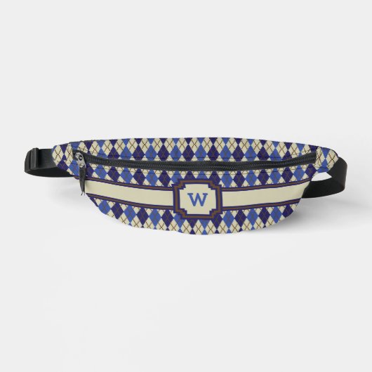 Argyle-blauwbescone Heuptasje (Voorkant)