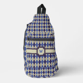 Argyle-blauwbescone Sling Bag (Voorkant)
