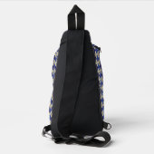 Argyle-blauwbescone Sling Bag (Achterkant)