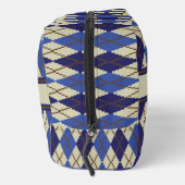 Argyle-blauwbescone Toilettasje (Rechts)