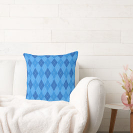 Argyle Blauwe diamanten met dunne stippellijn Kussen