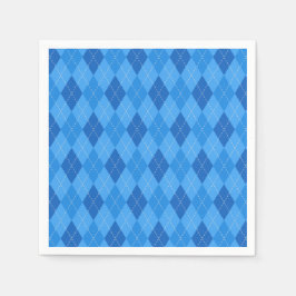 Argyle blauwe diamanten met dunne stippellijn servet
