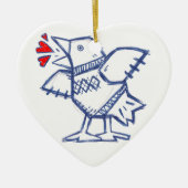 Argyle Blue Bird Keramisch Ornament (Voorkant)