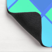 Argyle Blue en Green Diamond Pattern Muismat (Hoek)