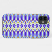 Argyle Blue, Oranje en wit geometrisch patroon Case-Mate iPhone Case (Achterkant (horizontaal))