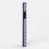 Argyle Blue, Oranje en wit geometrisch patroon Case-Mate iPhone Case (Achterkant/rechts)