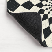 Argyle Burst/Flower - zwart-wit Muismat (Hoek)