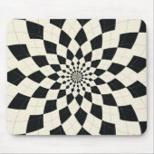 Argyle Burst/Flower - zwart-wit Muismat (Voorkant)