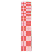Argyle Checkerboard Plaid Korte Tafelloper (Voorkant)