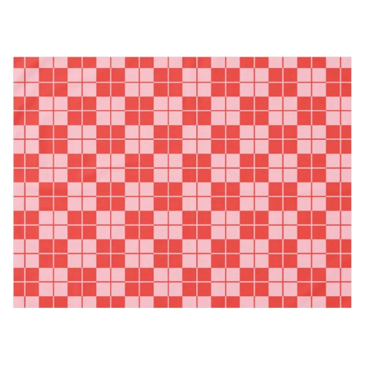 Argyle Checkerboard Plaid Tafelkleed (Voorkant (Horizontaal))