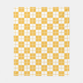 Argyle Checkerboard Plaid Yellow Fleece Deken (Voorkant)