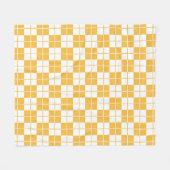 Argyle Checkerboard Plaid Yellow Fleece Deken (Voorkant (Horizontaal))