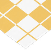 Argyle Checkerboard Plaid Yellow Korte Tafelloper (Hoek)