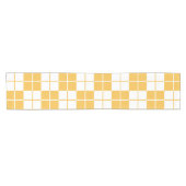 Argyle Checkerboard Plaid Yellow Korte Tafelloper (Horizontaal)