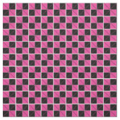 Argyle checkt roze en zwart stof (Swatch)