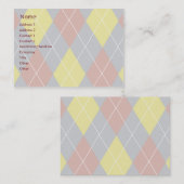Argyle - Chubby Visitekaartje (Voorkant / Achterkant)