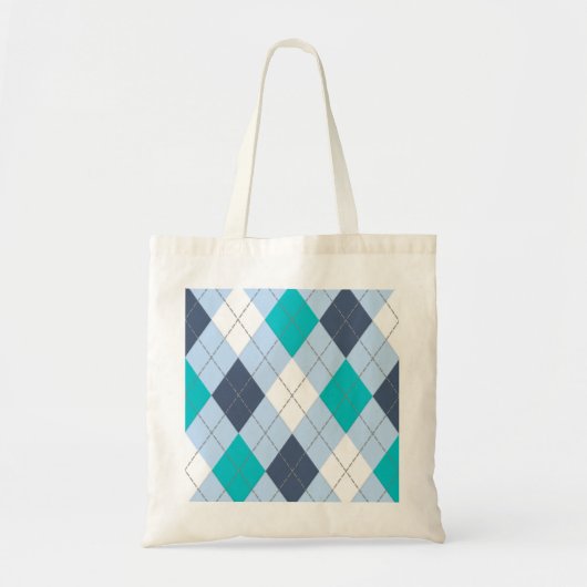 Argyle: Code Naam "Eclectic Blue" canvas tas (Voorkant)