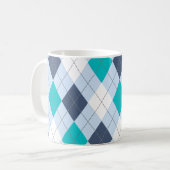 Argyle: Code Naam "Eclectic Blue" mok (Voorkant links)