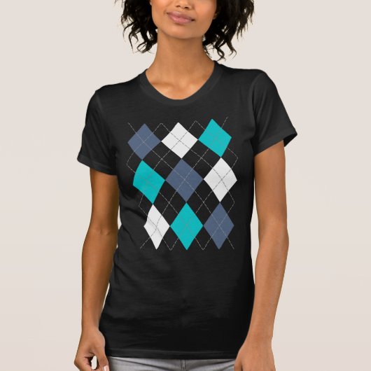 Argyle: Code Naam "Eclectic Blue" shirt (donker) (Voorkant)