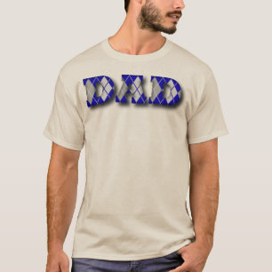 Argyle Dad Blue en Grey T-shirt