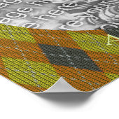 Argyle Design Lijst Creëer Uw eigen foto Poster (Hoek)