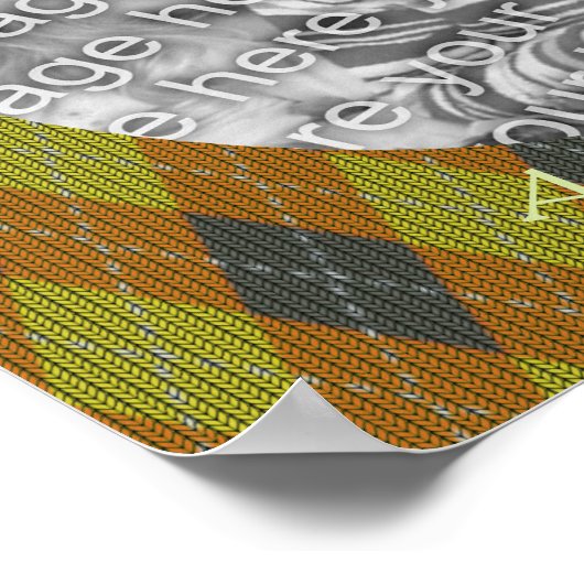 Argyle Design Lijst Creëer Uw eigen foto Poster (Hoek)