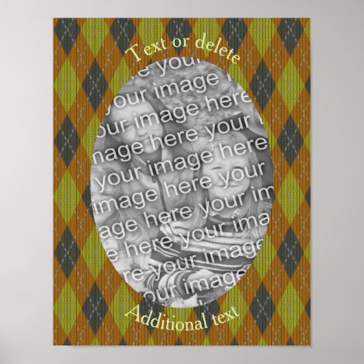 Argyle Design Lijst Creëer Uw eigen foto Poster (Voorkant)