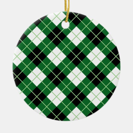 Argyle Diagonal Diamond Play Keramisch Ornament (Voorkant)