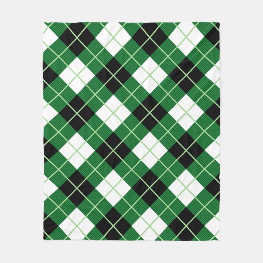 Argyle diagonale ruitruit fleece deken (Voorkant)