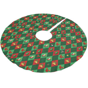 Argyle Diamant Kerstpatroon Kerstboom Rok