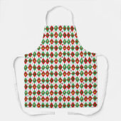 Argyle Diamant Patroon Kerstmis Schort (Voorkant)