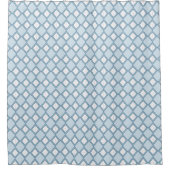 Argyle/Diamond Blauw Douchegordijn (Voorkant)