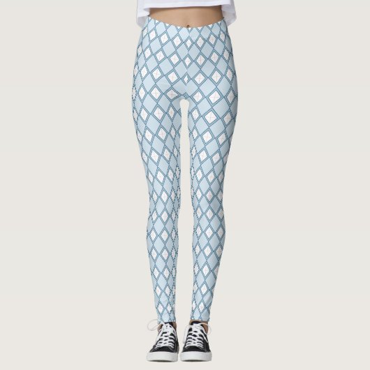 Argyle/Diamond Blue Leggings (Voorkant)