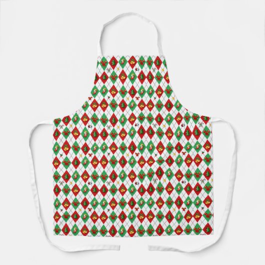 Argyle Diamond Pattern Christmas Schort (Voorkant)