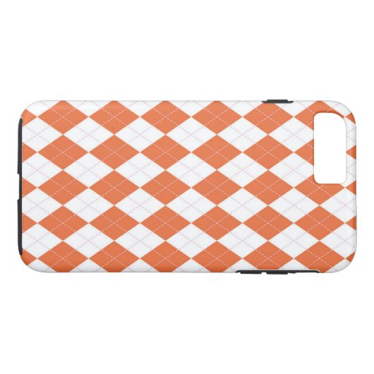 Argyle Diamond Pattern Red Phone Case (Achterkant (Horizontaal))