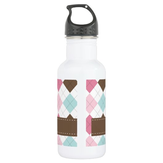 Argyle Diamond Stitch Hoot 32. oz. Waterfles (Achterkant)