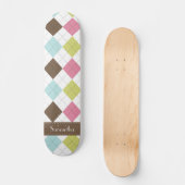 Argyle Diamond Stitch Old School Skateboard (Voorkant)