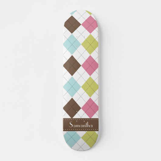 Argyle Diamond Stitch Old School Skateboard (Voorkant)