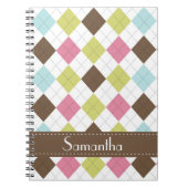 Argyle Diamond Stitch Sweater Spiral Notitieboek (Voorkant)