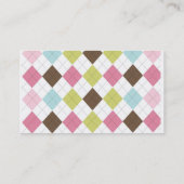 Argyle Diamond Stitch Sweater Visitekaartje (Achterkant)