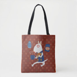 Argyle doggo tote bag