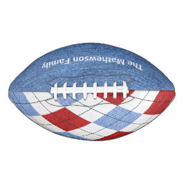 Argyle en Denim Gepersonaliseerde Voetbal American Football