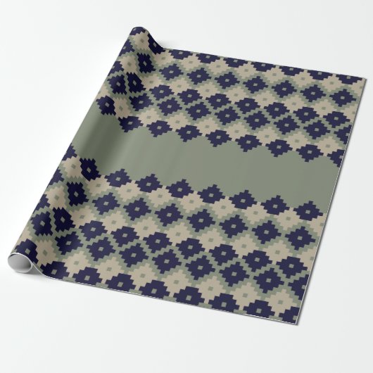 Argyle fair isle naadloze patroonontwerper, cadeaupapier (Uitgerold)