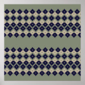 Argyle fair isle naadloze patroonontwerper, poster (Voorkant)